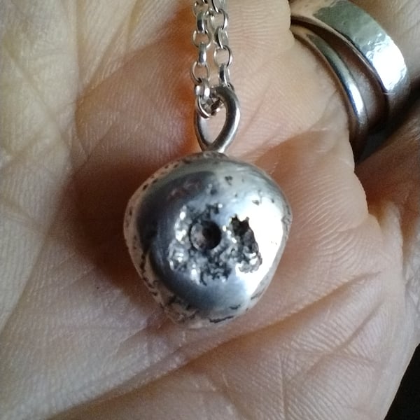 Rustic Recycled Small Silver Nugget