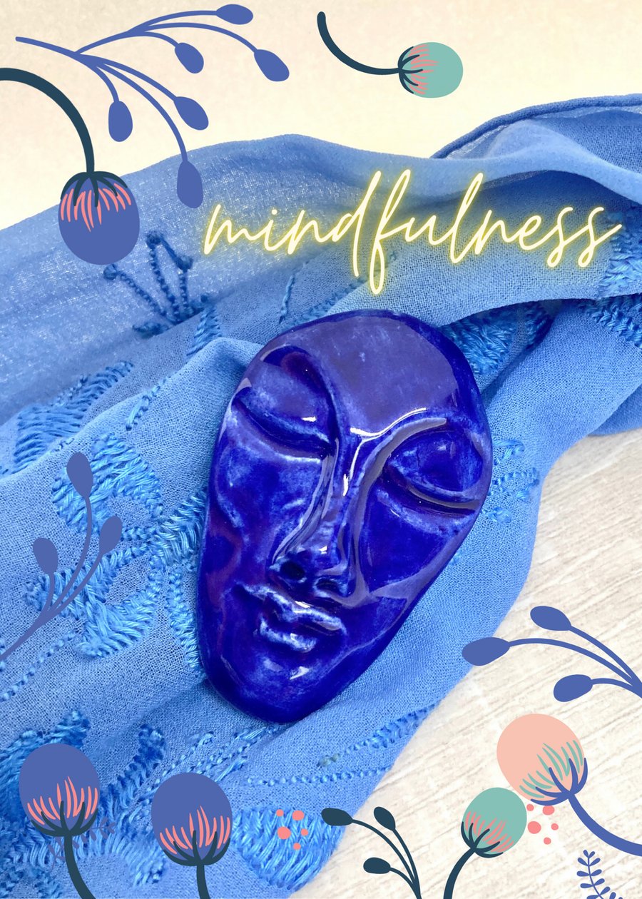 Peaceful Face Brooch