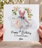 Fairy Flower Dress Birthday Card For Girl Her Happy Birthday Daughter Niece etc - Image 2