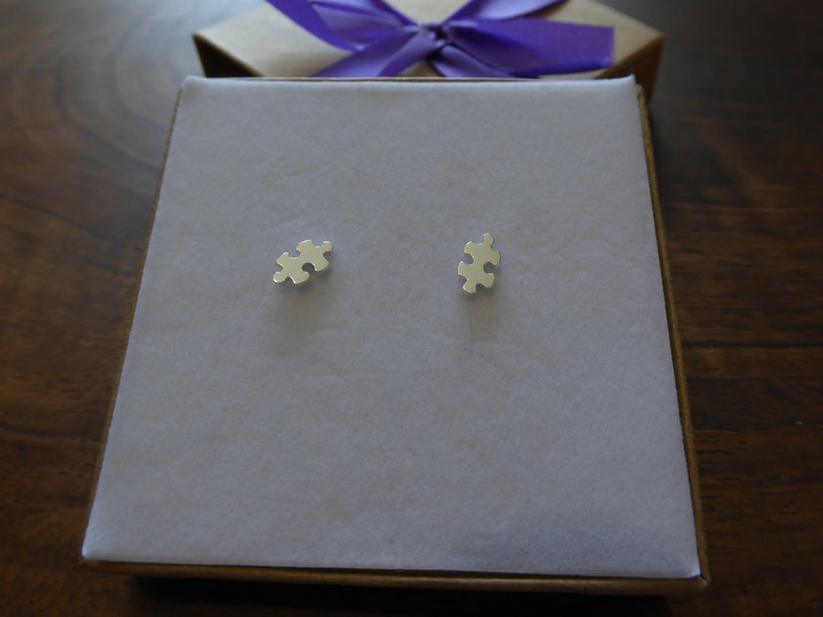 Silver Puzzle Earrings