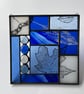 Perfectly Imperfect blue and white leaf panel 