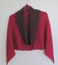 Poncho- merino lambswool fuchsia pink - Image 2