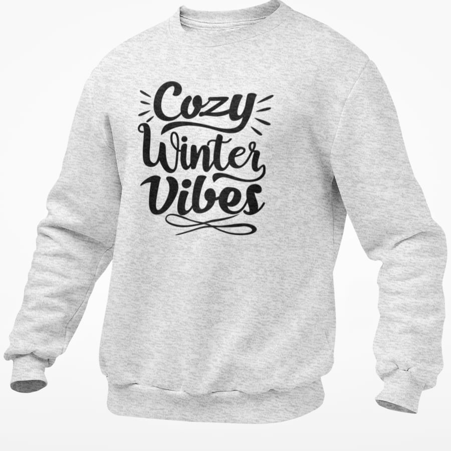 Cozy Winter Vibes -Christmas JUMPER - Funny Novelty Christmas Pullover