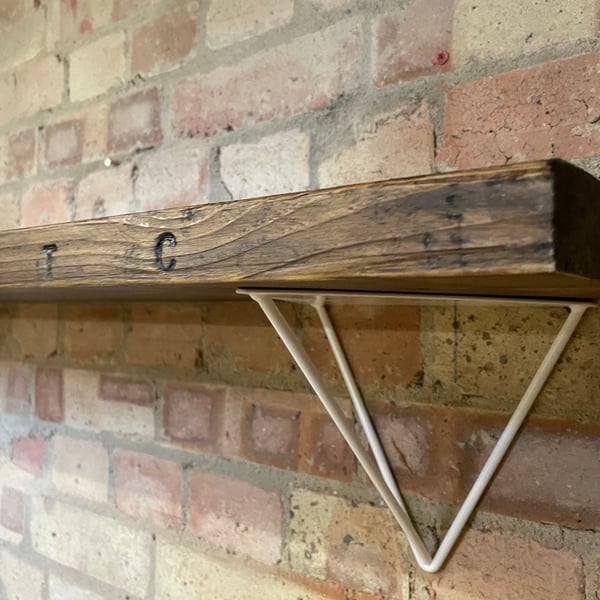 Reclaimed Scaffold Board Shelves (with prism brackets) - up to 200cm