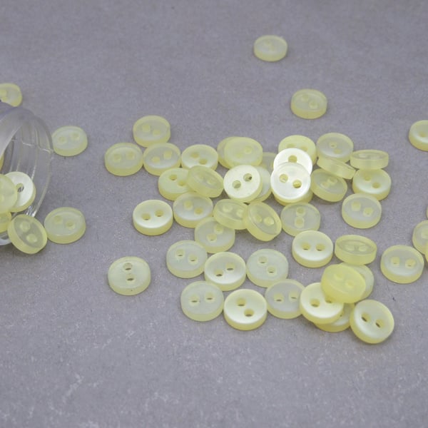 50 Tiny Bright Yellow Buttons