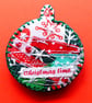 Christmas bauble brooch pin, Christmas time - Image 1