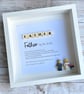 Father of the Bride Scrabble Minifigures Frame Personalised  - Image 1