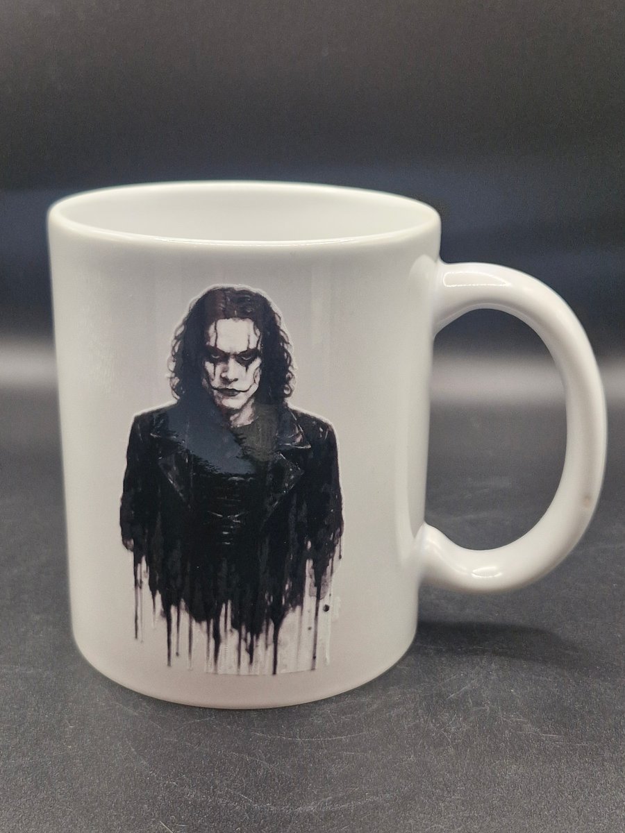 New The Crow Mug Movie Cult Classic Eric Draven Brandon Lee Fan Art 2 pic