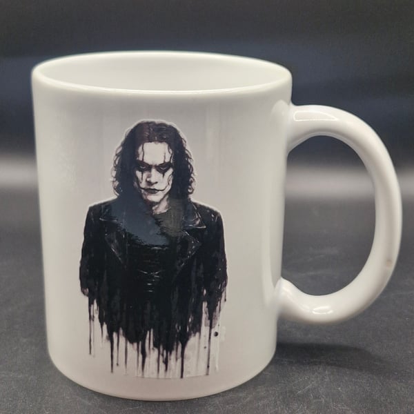 New The Crow Mug Movie Cult Classic Eric Draven Brandon Lee Fan Art 2 pic