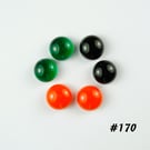 3 pairs of art glass 1cm cabochons for jewellery making, crafting (170)
