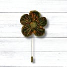 Flower Lapel Pin, Green Lapel Flower, Perfectly Imperfect, Wedding Buttonhole