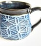 Mug - Hand Thrown Stoneware Ceramic Blue Glazed Mug 