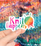 knit Happens Sticker, Knitting Stickers  - Image 1