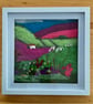 Needle felted countryside picture with house. - Image 1
