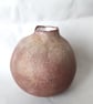 Hand Built Round Textured Bud Vase, Hand Painted Solace Vessel, Rustic Pottery - Image 8