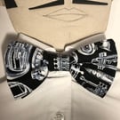Woodwind and Brass Instrument Themed Bow Tie Composer Musician Teacher Gift