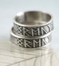  Sterling Rune Ring - Viking Silver Band Personalized Custom Name Anglo Saxon  - Image 6