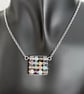 Sterling silver pastel gemstone necklace - Image 3