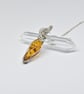 Amber and Silver Perfectly Imperfect Pendant