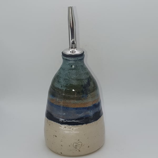 Stoneware oil bottle