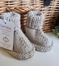 Designer Super Soft Baby Merino Wool Booties 3-6 months size