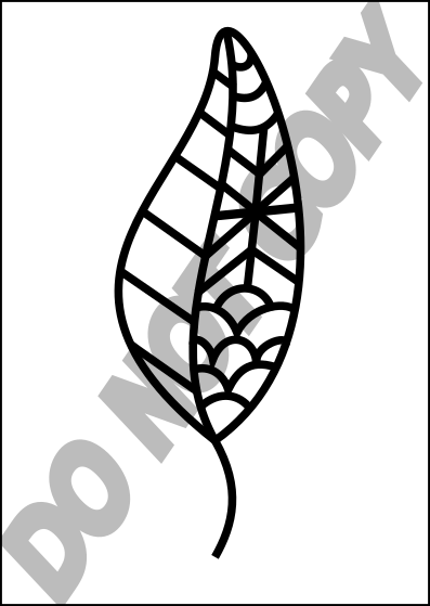 Leaf Print Stencil - Reusable - DIY