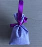 Hand Embroidered Lavender Blue Lavender Bag  - Image 2