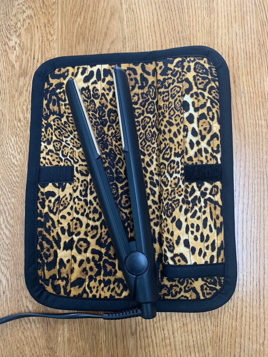 Animal Print Quilted Fabric Hair Straightener Mat