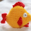 Hand Knitted Cotton Organic Catnip Fish