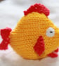 Hand Knitted Cotton Organic Catnip Fish