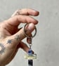 Minimalist Multi-Tone Stone Cross Keychain - Ritual-Craft Talisman