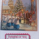 Festive Choir Parade handmade Christmas card 