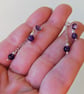 Amethyst 925 Sterling Silver Double Drop Stud Earring - Image 4