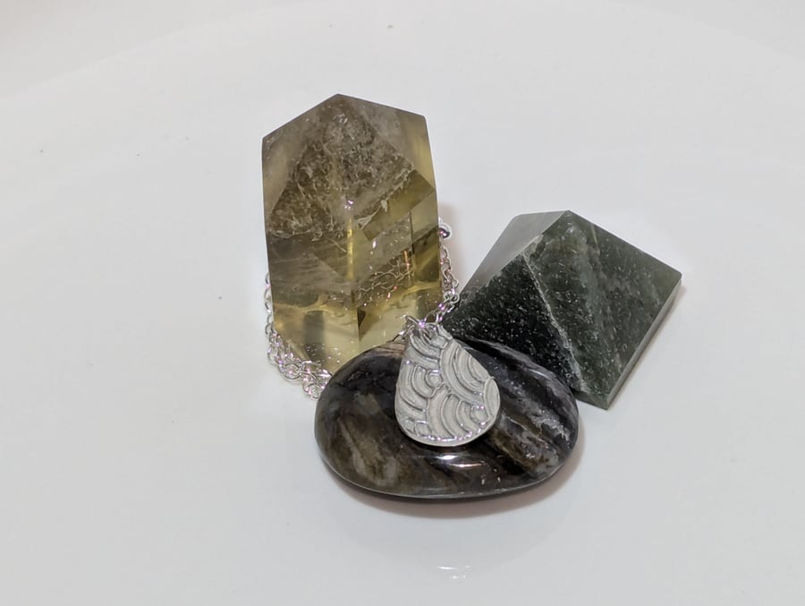 Fine Silver Teardrop Pendant