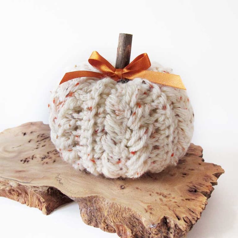CROCHET PUMPKIN DECORATION AUTUMN HALLOWEEN large size