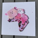 New baby origami koala card