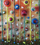HANDMADE FUSED GLASS 'IN THE GARDEN' PICTURE. - Image 2