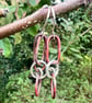 Copper and Silver Chunky Chain Bracelet 