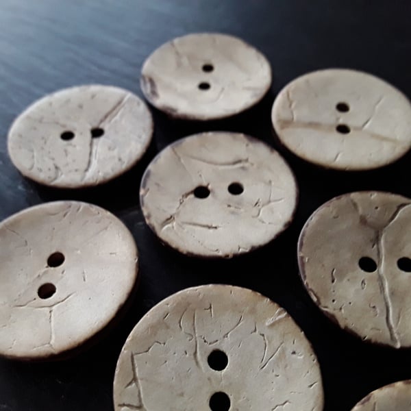 22.4mm 36L Premium Quality real Coconut Buttons x 5 Buttons