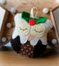 Make Your Own felt Christmas Owl decoration Kit. Sewing pattern for two designs - Image 5