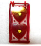 Heart Lightcatcher Fused Glass Hanging Suncatcher 2 hearts Mothers Day gift - Image 8