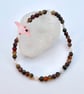 Beaded Wood Bracelet With Cubic Zirconia & Shell Bird, Birthday Gifts For Her