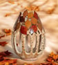 Large Autumn Birch Forest Gourd Lamp - Image 1