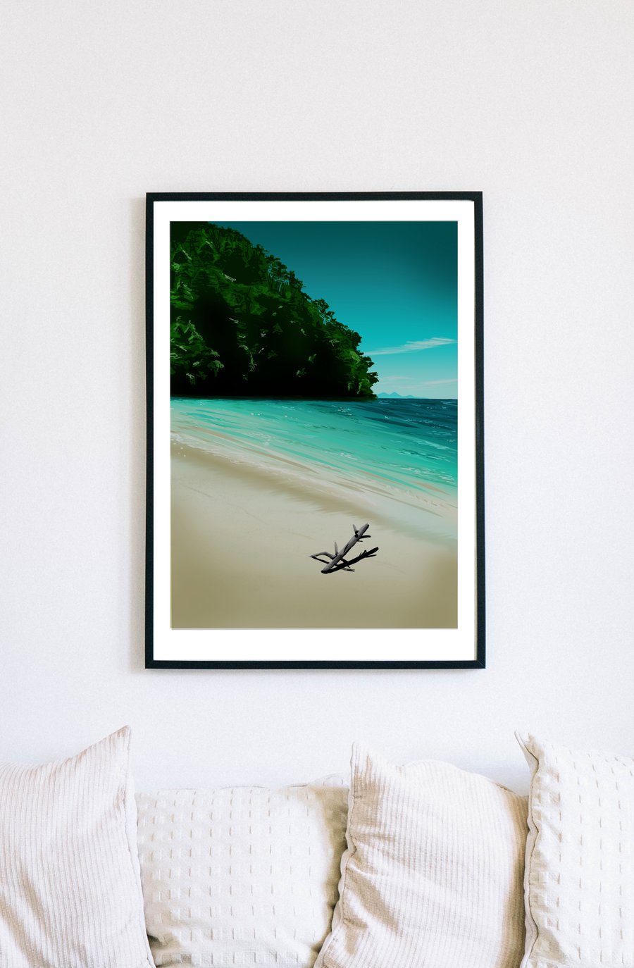 Abel Tasman Beach, New Zealand - A4 Art Print