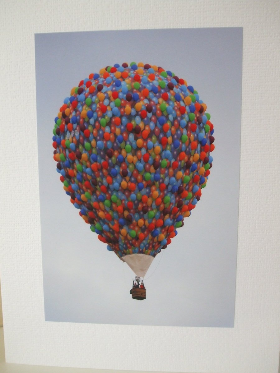 Photographic greetings card of a balloons Hot Air Balloon.