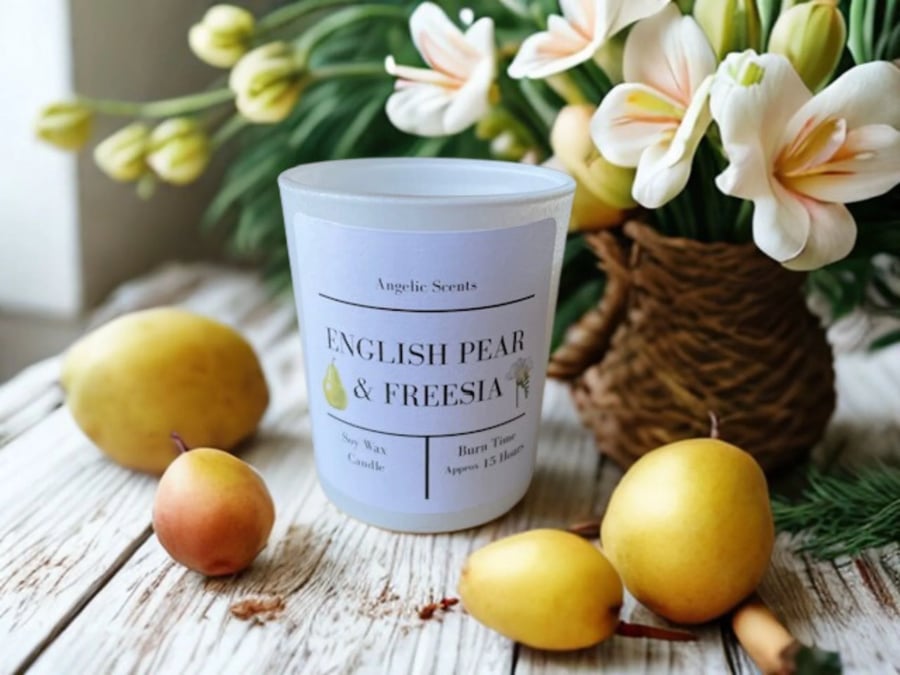 English Pear and Freesia Soy Wax Candle