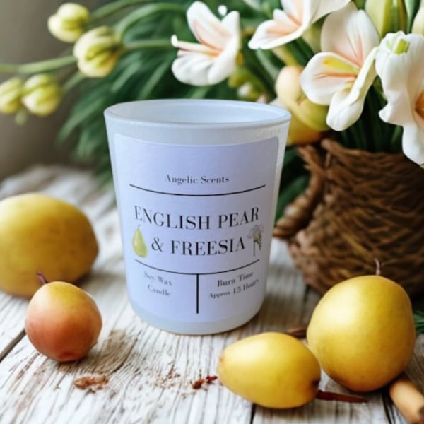 English Pear and Freesia Soy Wax Candle