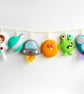 Make Your Own felt Aliens and Astronauts space Garland Kit. Sewing pattern. - Image 2
