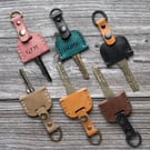 Personalised Leather Key Cap – Leather key cover - Italian Maya leather 