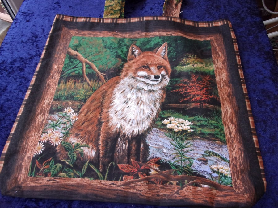 Fabric Bag with Foxes